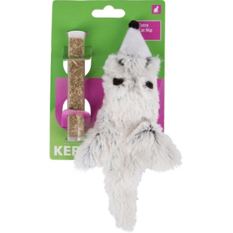 KERBL Ermine with Catnip - cat toy - 17 cm