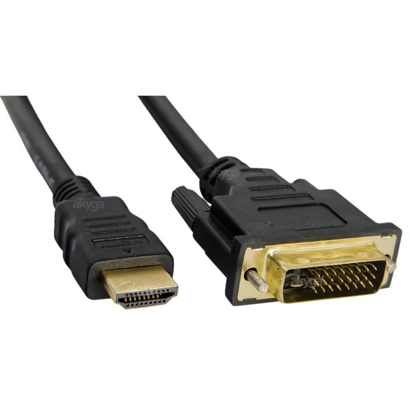 Akyga AK-AV-11 video cable adapter 1.8 m HDMI Type A (Standard) DVI-D Black Akyga AK-AV-11 video cable adapter 1.8 m HDMI Type A (Standard) DVI-D Black