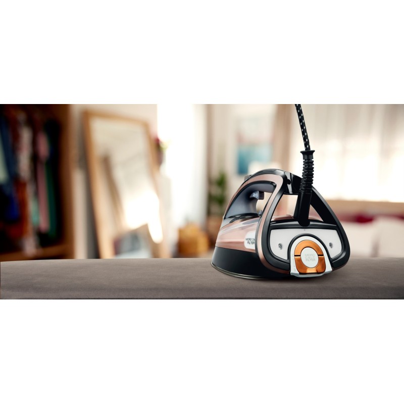 Tefal Ultimate Pure FV9845 iron Dry & Steam iron Durilium Autoclean soleplate 3200 W Black, Copper Tefal Ultimate Pure FV9845 iron Dry & Steam iron Durilium Autoclean soleplate 3200 W Black, Copper