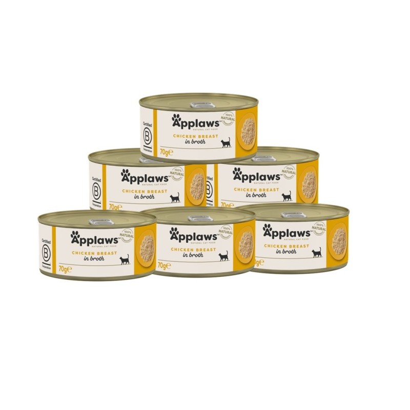 APPLAWS Chicken Breast in Broth - wet cat food - 6x70g APPLAWS Chicken Breast in Broth - wet cat food - 6x70g