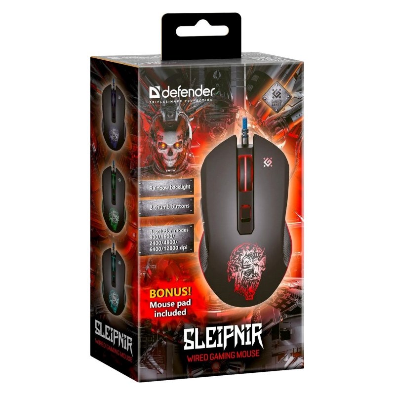 MOUSE DEFENDER GM-927 SLEIPNIR OPTIC 12800dpi 6P MOUSE DEFENDER GM-927 SLEIPNIR OPTIC 12800dpi 6P