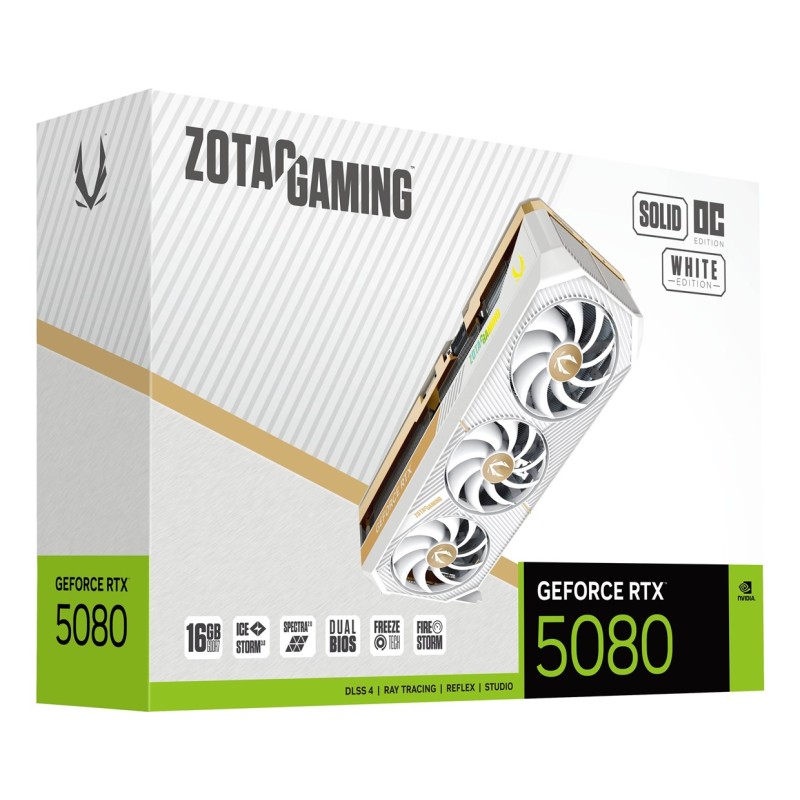 Zotac GAMING GeForce RTX 5080 SOLID OC NVIDIA 16 GB GDDR7 Zotac GAMING GeForce RTX 5080 SOLID OC NVIDIA 16 GB GDDR7