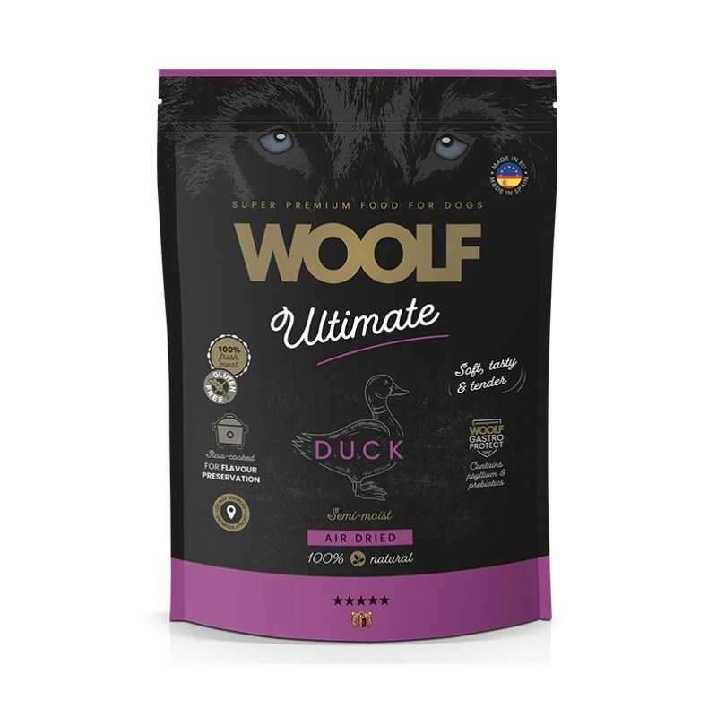 WOOLF Ultimate soft Duck - semi-moist dog food - 1kg