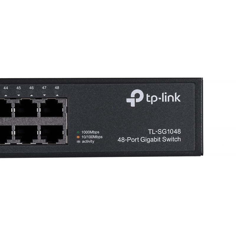 TP-Link TL-SG1048 Unmanaged Gigabit Ethernet (10/100/1000) 1U Black TP-Link TL-SG1048 Unmanaged Gigabit Ethernet (10/100/1000) 1U Black