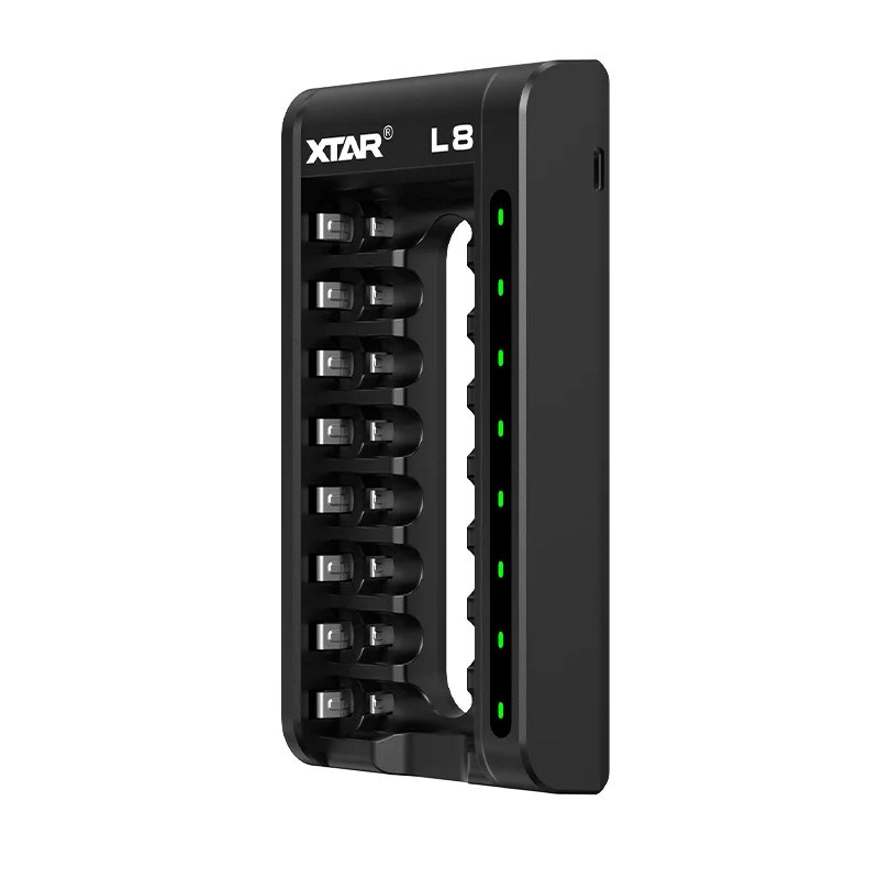 Battery charger AA/AAA 1,5 V i 1,2V, smart - 8 slots Battery charger AA/AAA 1,5 V i 1,2V, smart - 8 slots