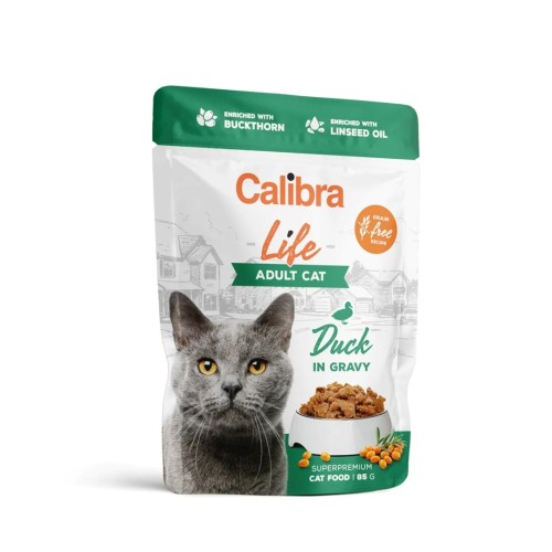CALIBRA CAT life pouch adult duck in gravy 85g CALIBRA CAT life pouch adult duck in gravy 85g