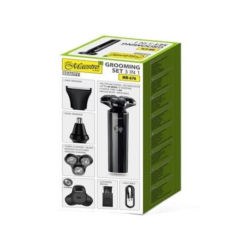 MAESTRO MR-676 3-in-1 USB shaving kit MAESTRO MR-676 3-in-1 USB shaving kit