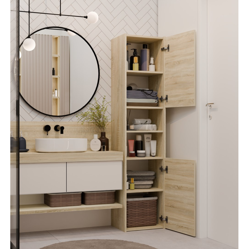 Topeshop S40 SONOMA bathroom storage cabinet Oak