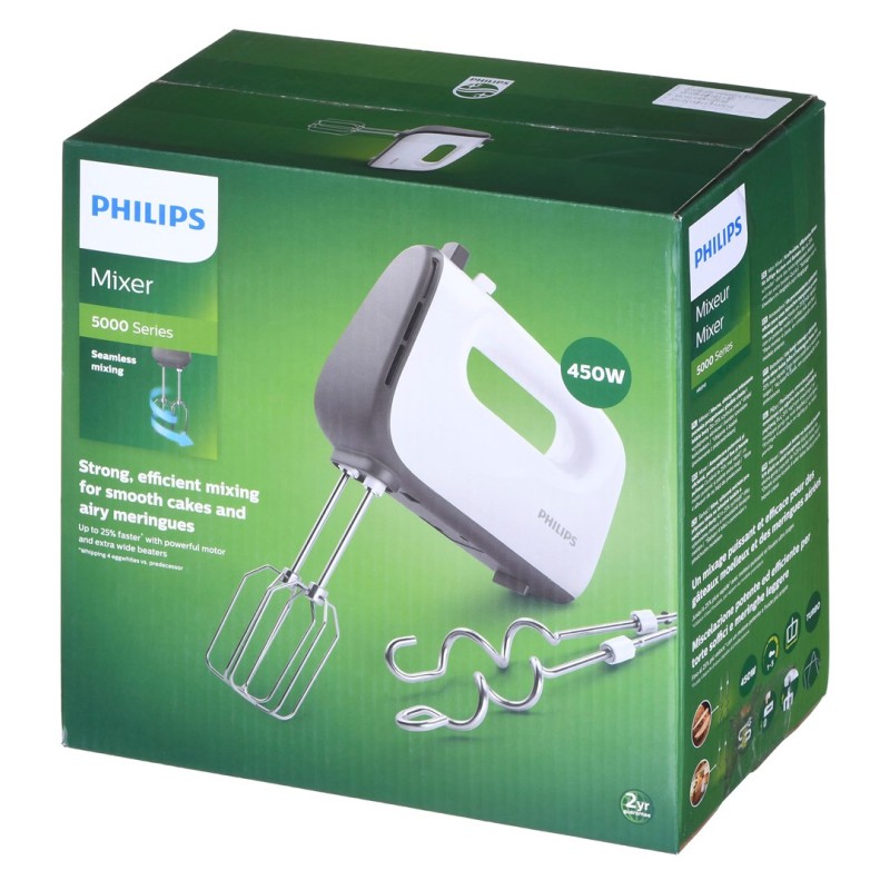 Philips 5000 series HR3741/00 mixer Hand mixer 450 W White Philips 5000 series HR3741/00 mixer Hand mixer 450 W White