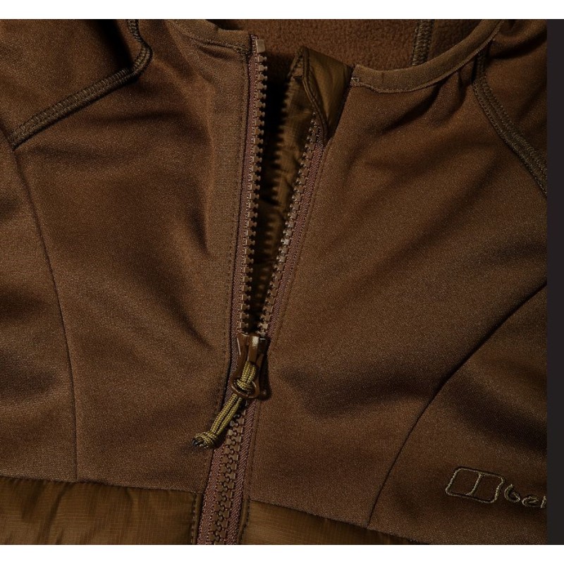 Men's Berghaus Hooded Hybrid Jacket size M brown Men's Berghaus Hooded Hybrid Jacket size M brown
