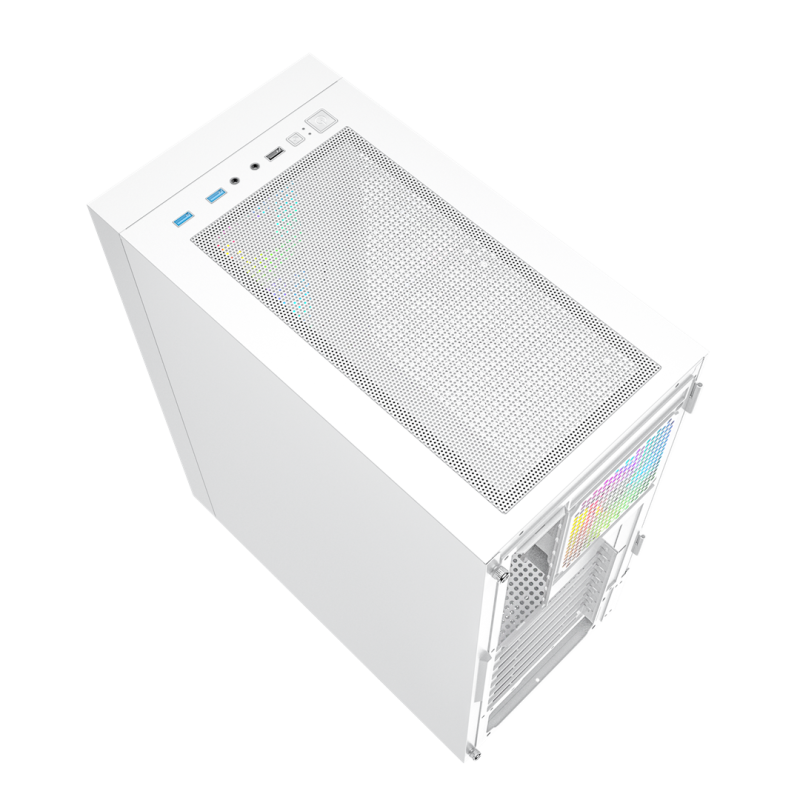 Gembird Fornax 4000W ARGB gaming ATX computer case, Midi Tower, backlight, White Gembird Fornax 4000W ARGB gaming ATX computer case, Midi Tower, backlight, White