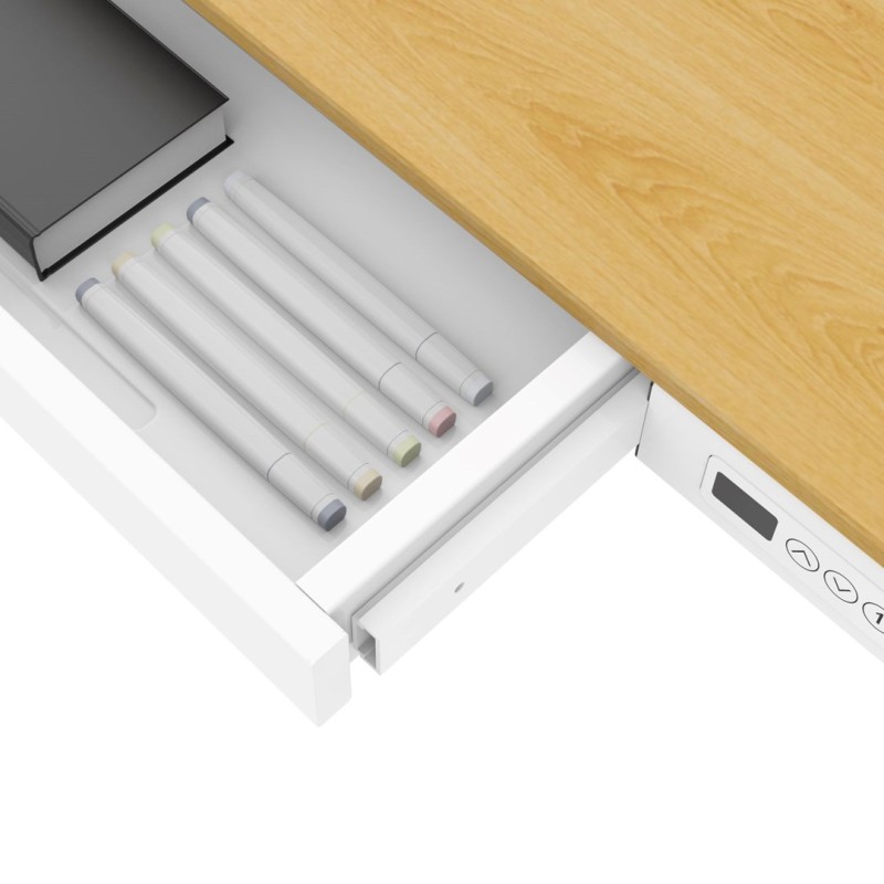 ACTIVEJET desk with electric height adjustment 140x70 ET119W-C white/oak ACTIVEJET desk with electric height adjustment 140x70 ET119W-C white/oak