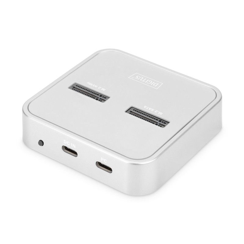 Digitus M.2 NVMe + M.2 SATA SSD Docking Station with SD Express Card Reader, USB-C™ Digitus M.2 NVMe + M.2 SATA SSD Docking Station with SD Express Card Reader, USB-C™