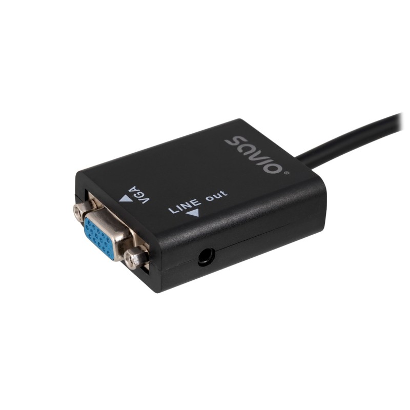 Savio CL-23 video cable adapter 0.5 m VGA (D-Sub) HDMI Type A (Standard) Black Savio CL-23 video cable adapter 0.5 m VGA (D-Sub) HDMI Type A (Standard) Black