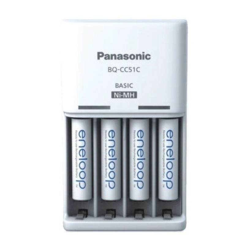 Battery charger PANASONIC Eneloop Basic BQ-CC51 + 4x AAA 800 mAh (K-KJ51MCD04E) Battery charger PANASONIC Eneloop Basic BQ-CC51 + 4x AAA 800 mAh (K-KJ51MCD04E)