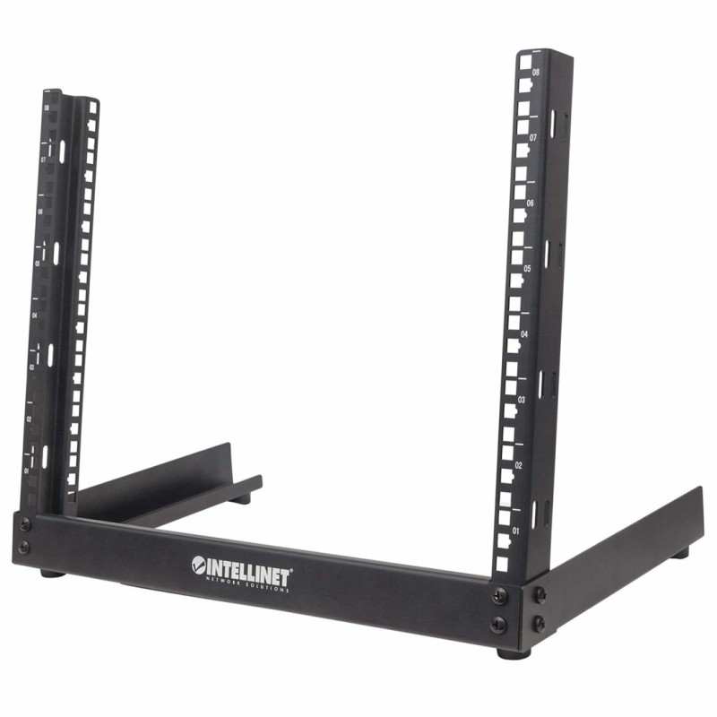Intellinet Network Rack, Open Frame (Desktop), 8U, Usable Width 465mm, Black, Flatpack, 19 Intellinet Network Rack, Open Frame (Desktop), 8U, Usable Width 465mm, Black, Flatpack, 19