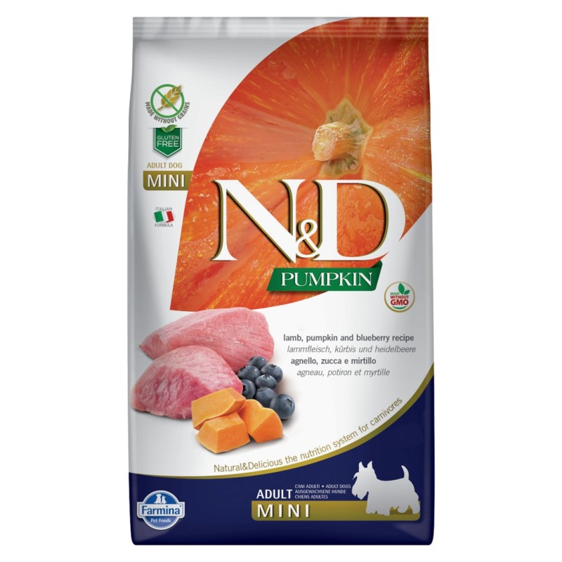 FARMINA N&D Pumpkin Lamb&Blueberry Mini Adult - dry dog food - 7 kg FARMINA N&D Pumpkin Lamb&Blueberry Mini Adult - dry dog food - 7 kg