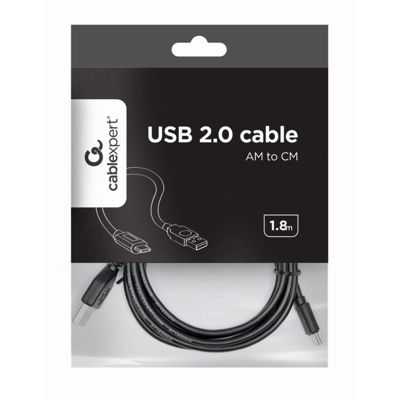 Gembird Kabel / Adapter USB cable 1.8 m USB 2.0 USB A USB C Black Gembird Kabel / Adapter USB cable 1.8 m USB 2.0 USB A USB C Black