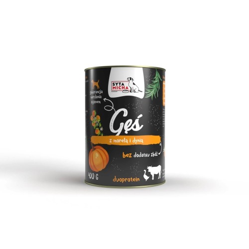 SYTA MICHA Goose with beef, apricot and pumpkin - wet dog food - 400g SYTA MICHA Goose with beef, apricot and pumpkin - wet dog food - 400g