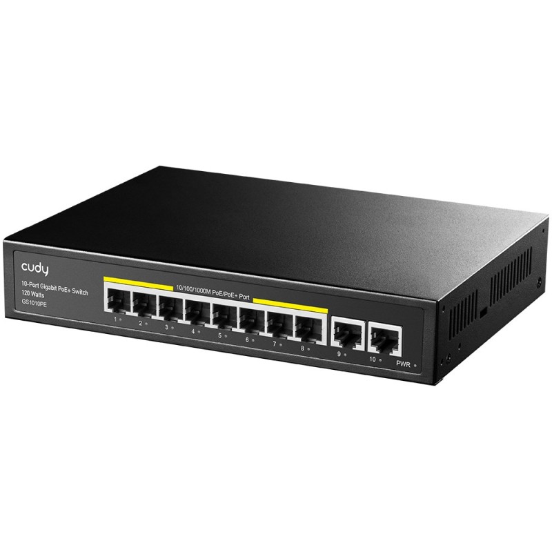 Cudy GS1010PE network switch Gigabit Ethernet (10/100/1000) Power over Ethernet (PoE) Black Cudy GS1010PE network switch Gigabit Ethernet (10/100/1000) Power over Ethernet (PoE) Black