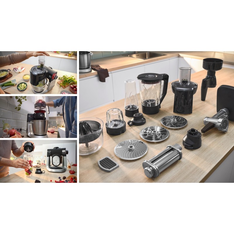 Bosch Serie 6 MUMS6ZS17 food processor 1600 W 5.5 L Black, Stainless steel Bosch Serie 6 MUMS6ZS17 food processor 1600 W 5.5 L Black, Stainless steel