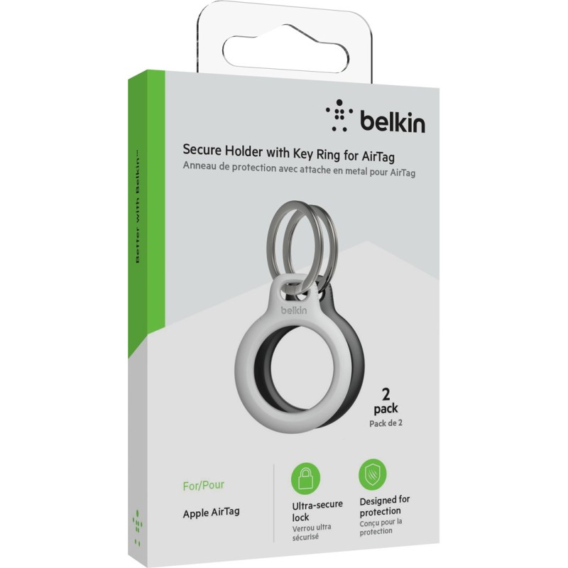 BELKIN AIRTAG CASE WITH WHEEL 2 PCS BLACK/WHITE BELKIN AIRTAG CASE WITH WHEEL 2 PCS BLACK/WHITE