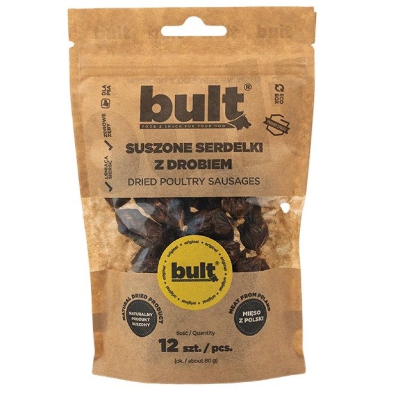 BULT Dried poultry sausages - dog treat - 12 BULT Dried poultry sausages - dog treat - 12
