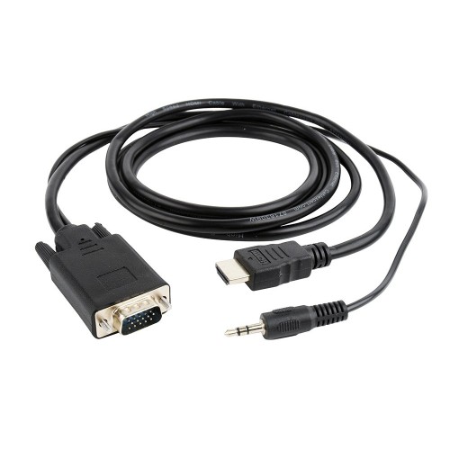 Gembird A-HDMI-VGA-03-6 video cable adapter 1.8 m HDMI Type A (Standard) VGA (D-Sub) + 3.5mm Black Gembird A-HDMI-VGA-03-6 video cable adapter 1.8 m HDMI Type A (Standard) VGA (D-Sub) + 3.5mm Black