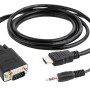 Gembird A-HDMI-VGA-03-6 video cable adapter 1.8 m HDMI Type A (Standard) VGA (D-Sub) + 3.5mm Black