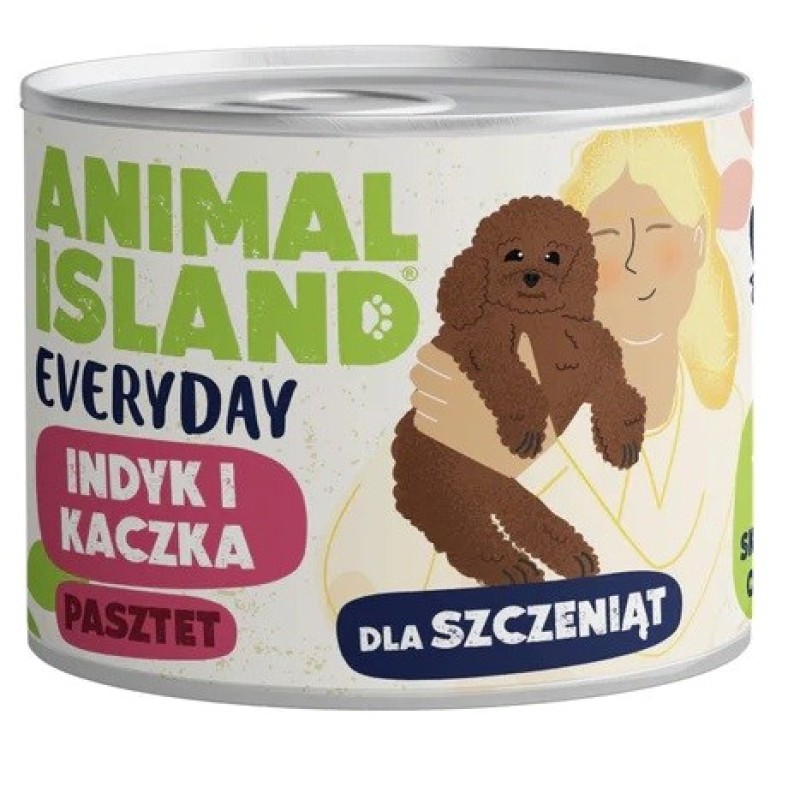 ANIMAL ISLAND Everyday Puppy Turkey and duck - wet dog food - 185g ANIMAL ISLAND Everyday Puppy Turkey and duck - wet dog food - 185g