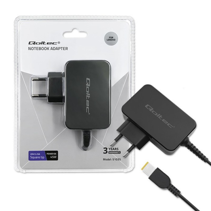 Qoltec 51035 power adapter/inverter Indoor 45 W Black Qoltec 51035 power adapter/inverter Indoor 45 W Black