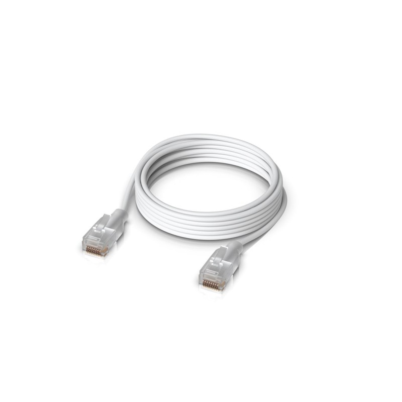 Ubiquiti UACC-Cable-Patch-EL-2M-W networking cable Translucent, White Cat6 Ubiquiti UACC-Cable-Patch-EL-2M-W networking cable Translucent, White Cat6
