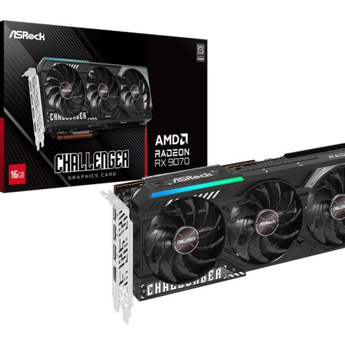 Asrock Radeon RX 9070 Challenger 16GB AMD GDDR6 Asrock Radeon RX 9070 Challenger 16GB AMD GDDR6