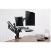 Gembird MA-DA3-02 Desk mounted adjustable monitor arm with notebook tray (full-motion), 17”-32”, up to 8 kg