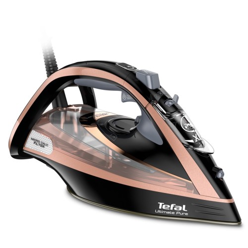 Tefal Ultimate Pure FV9845 iron Dry & Steam iron Durilium Autoclean soleplate 3200 W Black, Copper Tefal Ultimate Pure FV9845 iron Dry & Steam iron Durilium Autoclean soleplate 3200 W Black, Copper