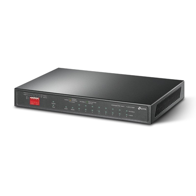 TP-Link TL-SG1210MP network switch Unmanaged Gigabit Ethernet (10/100/1000) Power over Ethernet (PoE) Black TP-Link TL-SG1210MP network switch Unmanaged Gigabit Ethernet (10/100/1000) Power over Ethernet (PoE) Black