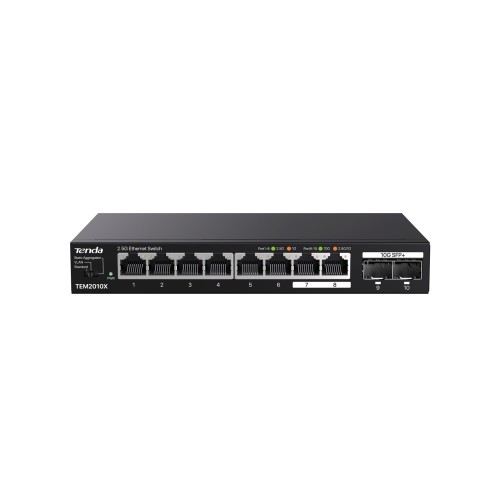 Tenda TEM2010X network switch 2.5G Ethernet (100/1000/2500) Desktop Black