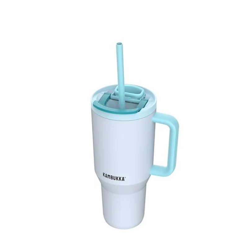 Thermal mug with telescopic straw Kambukka Rio Tumbler 950ml Frosty Coconut Thermal mug with telescopic straw Kambukka Rio Tumbler 950ml Frosty Coconut