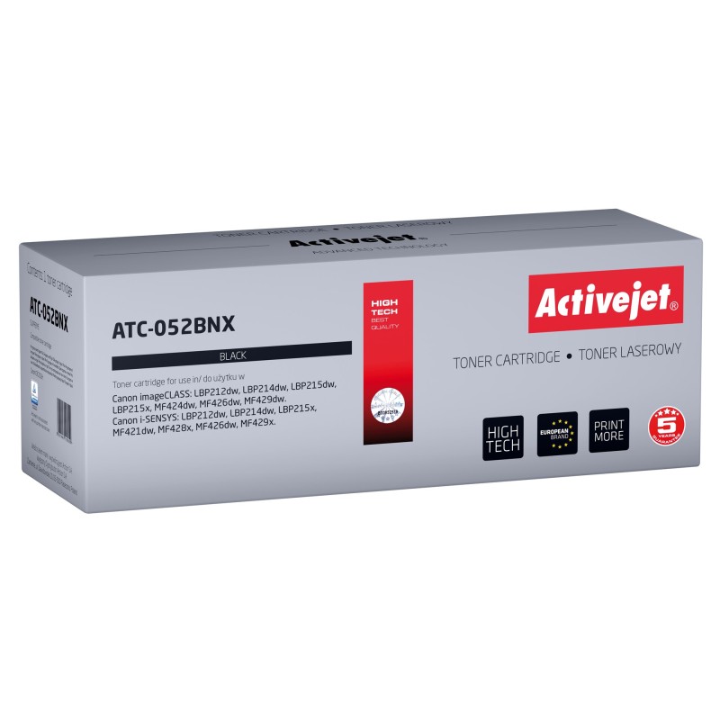 Activejet ATC-052BNX toner (replacement for Canon 052BK XL; Supreme; 9200 pages; black) Activejet ATC-052BNX toner (replacement for Canon 052BK XL; Supreme; 9200 pages; black)
