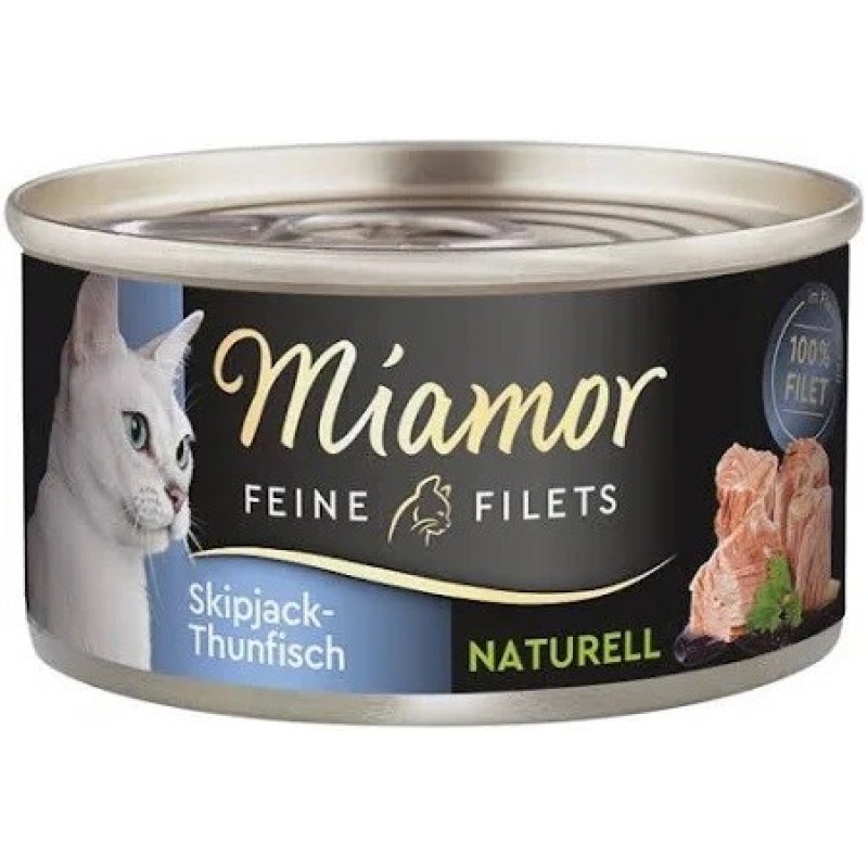 MIAMOR Feine Filets Naturell Tuna - wet cat food - 80g