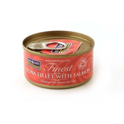 FISH4DOGS Tuna fillet with salmon - wet cat food - 70g