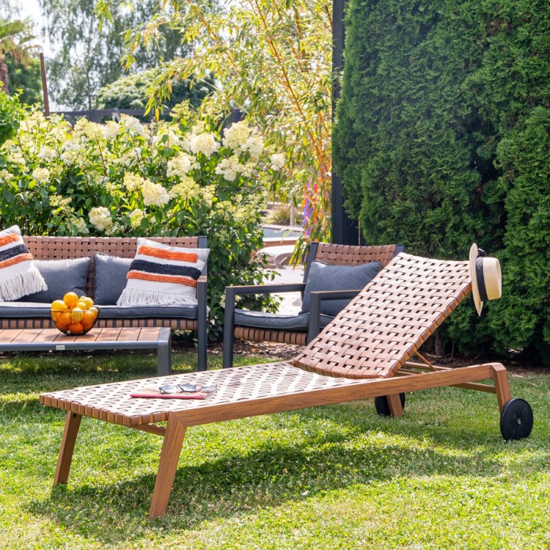 Garden lounger TEXAS brown Garden lounger TEXAS brown