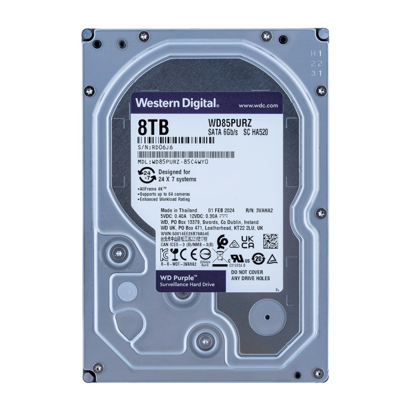 Western Digital Blue 8TB WD PURPL 8TB WD PURPLE 3.5 Western Digital Blue 8TB WD PURPL 8TB WD PURPLE 3.5