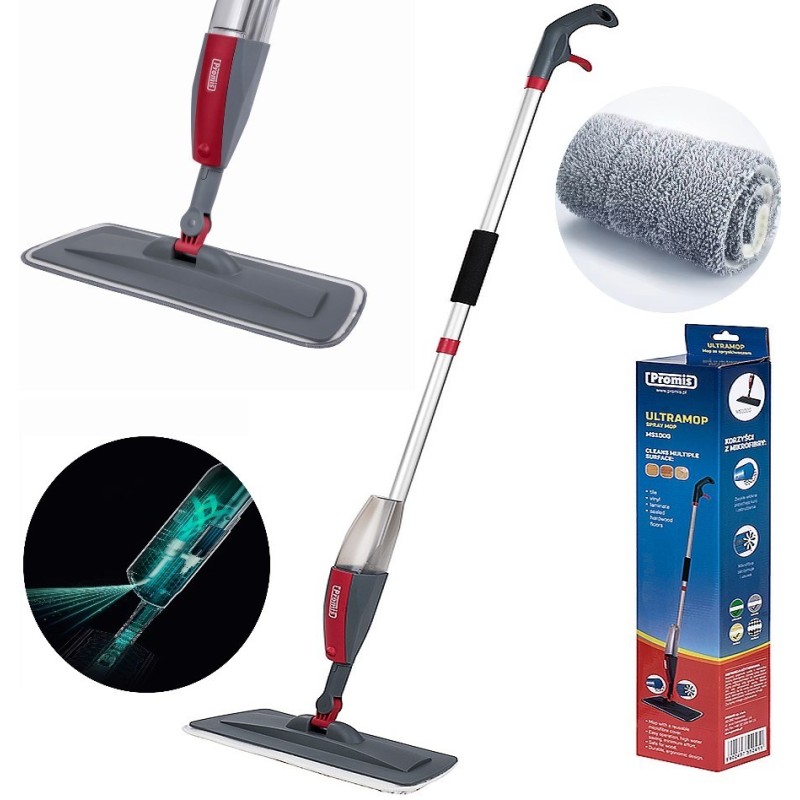 PROMIS Spray mop, grey-red PROMIS Spray mop, grey-red
