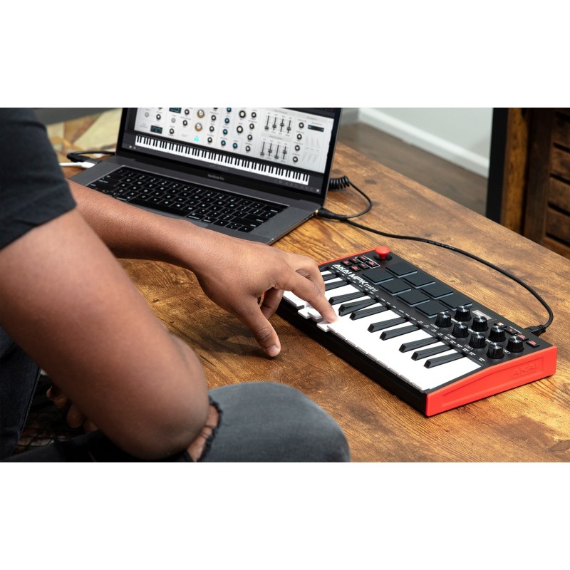 AKAI MPK Mini MK3 Control keyboard Pad controller MIDI USB Black, Red AKAI MPK Mini MK3 Control keyboard Pad controller MIDI USB Black, Red