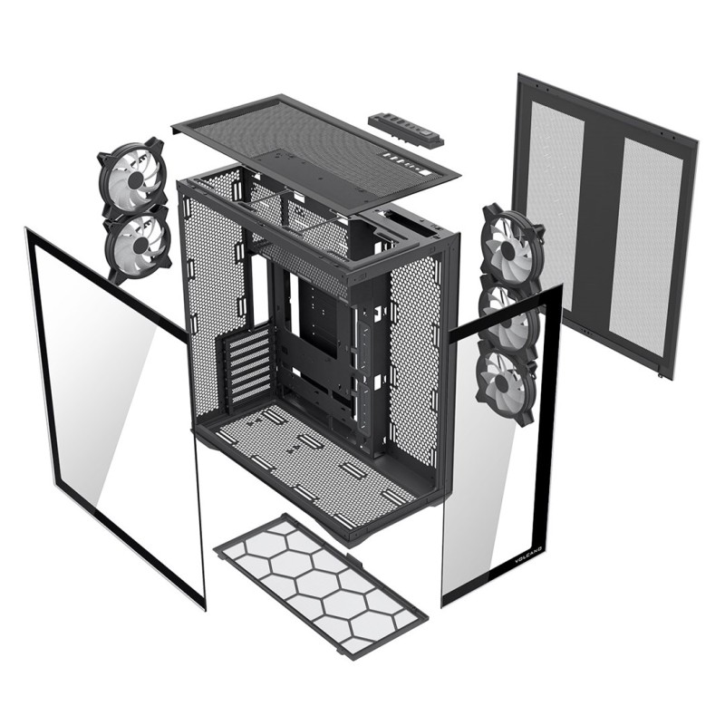 MODECOM Volcano SPACE XL ARGB FULL TOWER 5F Black MODECOM Volcano SPACE XL ARGB FULL TOWER 5F Black