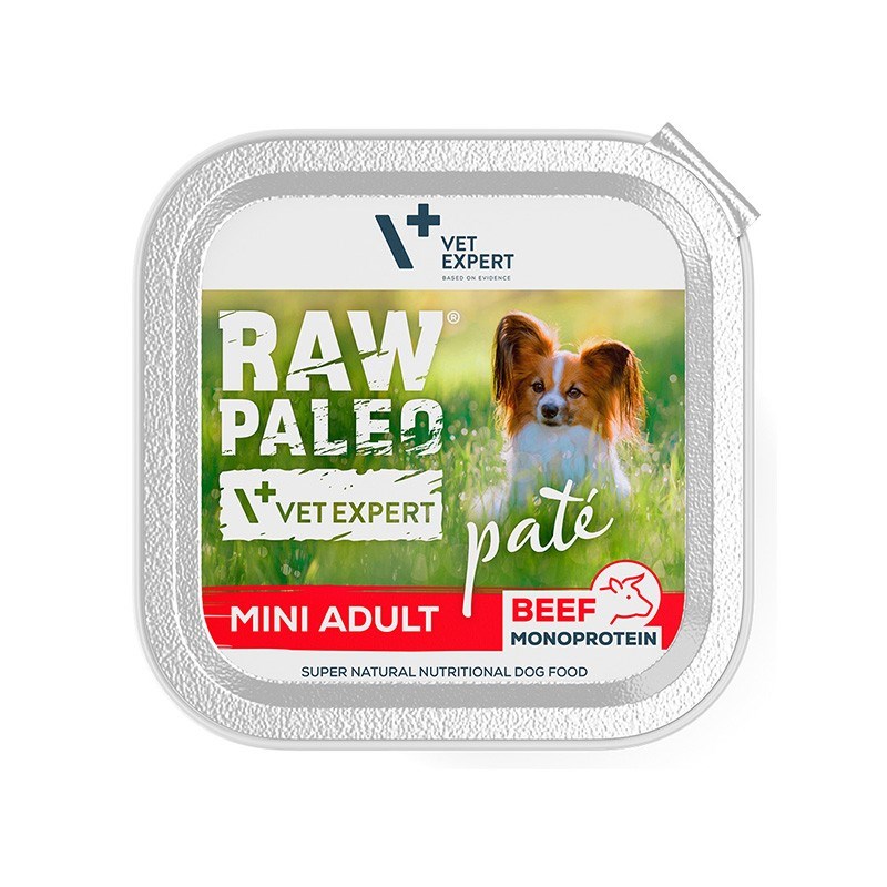 RAW PALEO Pate Mini Adult Beef - wet dog food - 150 g