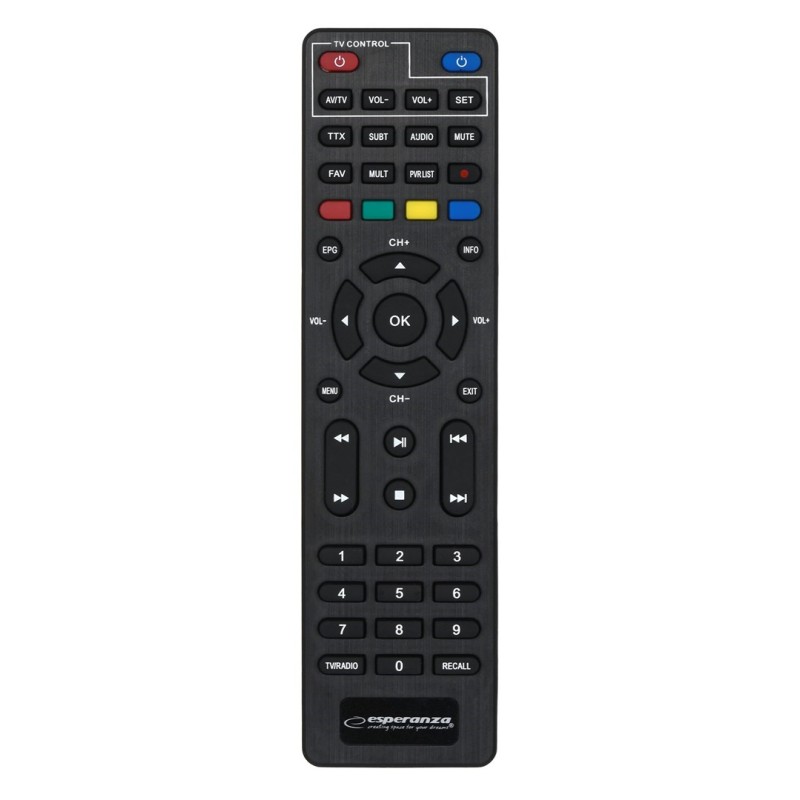 Esperanza EV106P Digital DVB-T2 H.265/HEVC tuner, Black Esperanza EV106P Digital DVB-T2 H.265/HEVC tuner, Black