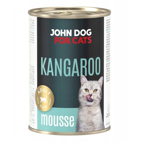 JOHN DOG For cats Kangaroo Mousse - wet cat food - 400g
