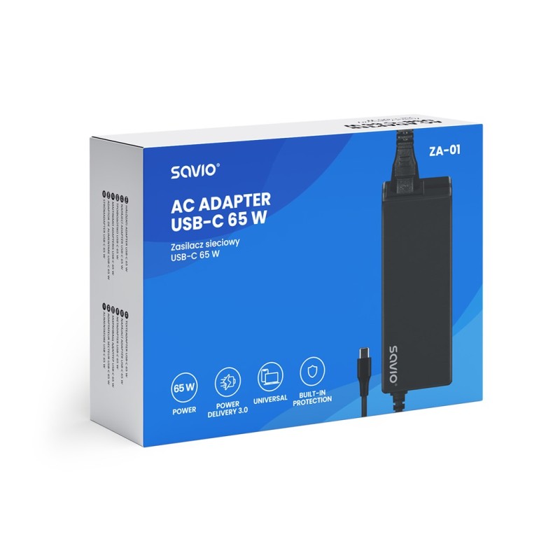 Savio ZA-01 mobile device charger Netbook, Laptop, Smartphone, Telephone Black AC Indoor Savio ZA-01 mobile device charger Netbook, Laptop, Smartphone, Telephone Black AC Indoor